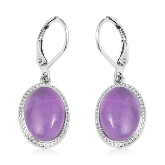 NEW Amethyst & Austrian Crystal Earrings & Bolo Bracelet Set - Picture 4 of 5